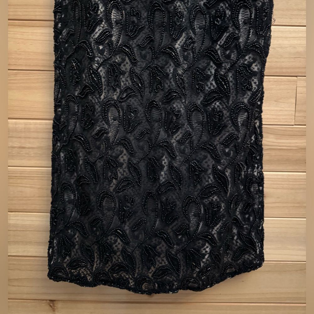Vintage Stenay Size Small Beaded High Halter Scalloped Neckline Fancy Prom Gown - Picture 2 of 14